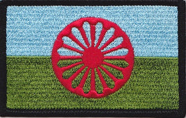 Romani Black Border Flag Patch
