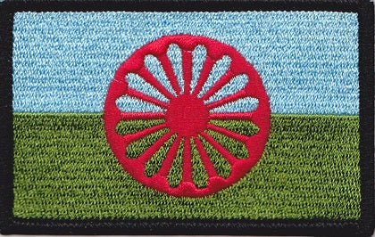 Romani Black Border Flag Patch
