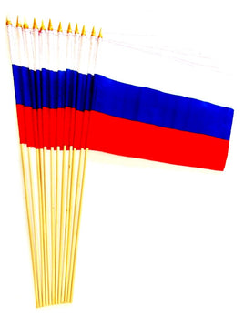 Russia Polyester Stick Flag - 12"x18" - 12 flags
