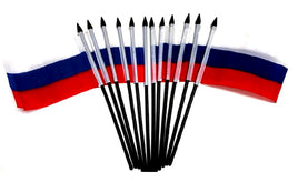 Russian Federation Polyester Miniature Flags - 12 Pack