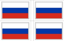 Russian Flag Stickers - 50 per sheet