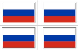 Russian Flag Stickers - 50 per sheet