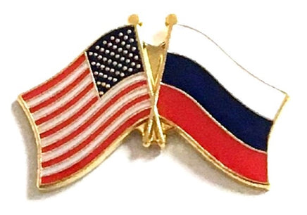 Russian Friendship Flag Lapel Pins