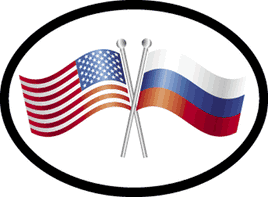 Russia Oval Friendship Decal