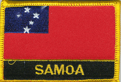 Samoa Flag Patch - With Name