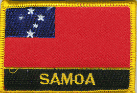 Samoa Flag Patch - With Name