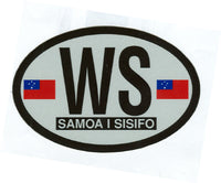 Samoa Reflective Oval Decal