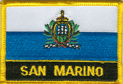 San Marino Flag Patch - With Name