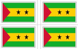 Sao Tome Flag Stickers - 50 per sheet