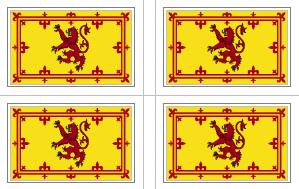 Scotland Rampant Lion Flag Stickers - 50 per sheet