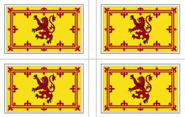 Scotland Rampant Lion Flag Stickers - 50 per sheet