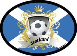 Scotland Soccer Oval Decal