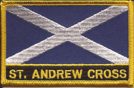 Scotland St. Andrews Cross Flag Patch - With Name