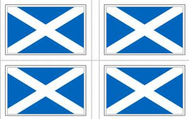 Scotland St. Andrews Cross Flag Stickers - 50 per sheet