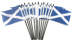 Scotland St. Andrews Cross Polyester Miniature Flags - 12 Pack