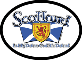 Scotland Oval Decal With Motto