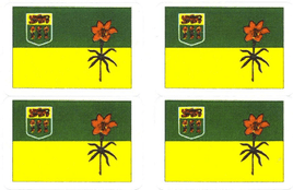 Seskatchewan Waterproof Flag Stickers - 50 per Sheet