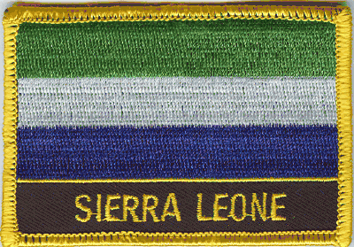 Sierra Leone Flag Patch - With Name