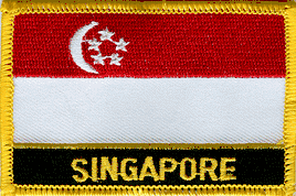 Singapore Flag Patch - With Name