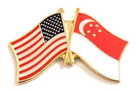Singapore Friendship Flag Lapel Pins