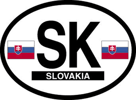 Slovakia Reflective Oval Decal