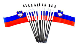 Slovenia Polyester Miniature Flags - 12 Pack
