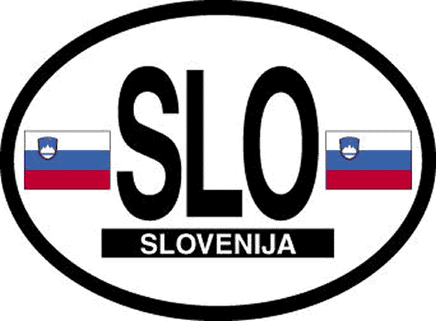 Slovenia Reflective Oval Decal