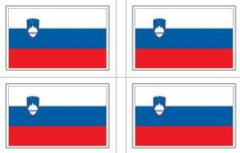 Slovenian Flag Stickers - 50 per sheet