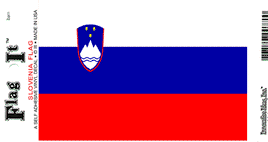 Slovenian Vinyl Flag Decal