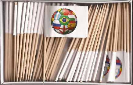 Soccer Ball Toothpick Flags
