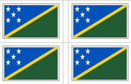 Solomon Islands Flag Stickers - 50 per sheet