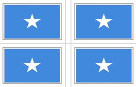Somalia Flag Stickers - 50 per sheet