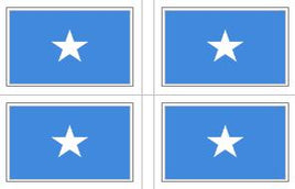 Somalia Flag Stickers - 50 per sheet