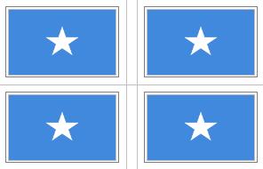 Somalia Flag Stickers - 50 per sheet