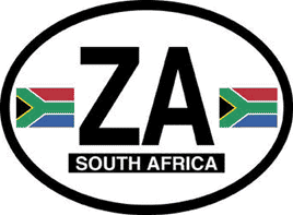 South Africa Reflective Oval Decal