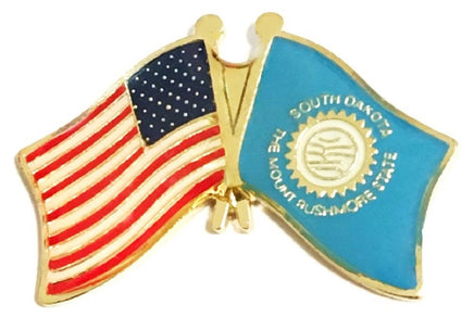 South Dakota State Flag Lapel Pin - Double