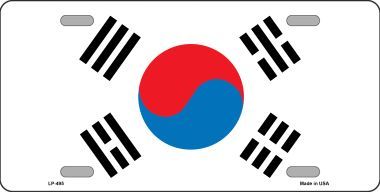 South Korea Flag License Plate