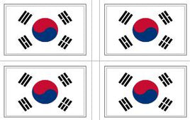 South Korean Flag Stickers - 50 per sheet