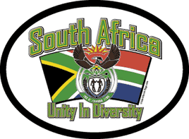 South Africa Oval Decal With Motto