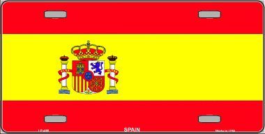 Spain Flag License Plate