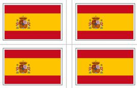 Spain Flag Stickers - 50 per sheet
