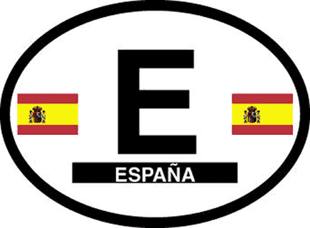 Spain Reflective Oval Decal