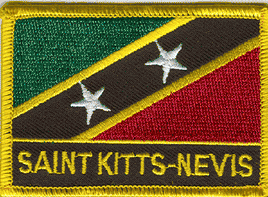 St. Kitts & Nevis Flag Patch - With Name