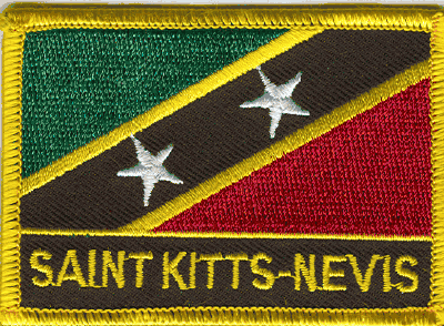St. Kitts & Nevis Flag Patch - With Name