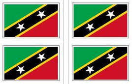 St. Kitts & Nevis Flag Stickers - 50 per sheet