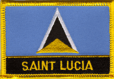 St. Lucia Flag Patch - With Name