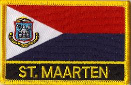 St. Maarten Flag Patch - With Name