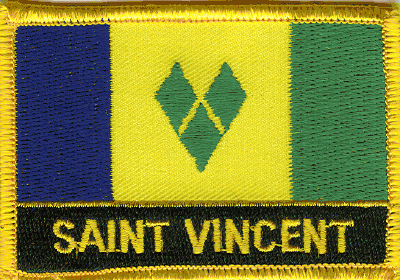 St. Vincent & Grenadines Flag Patch - With Name