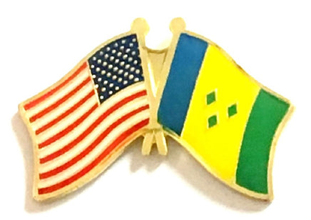 St. Vincent & Grenadines Friendship Flag Lapel Pins