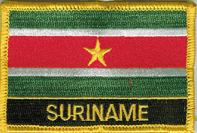 Suriname Flag Patch - With Name